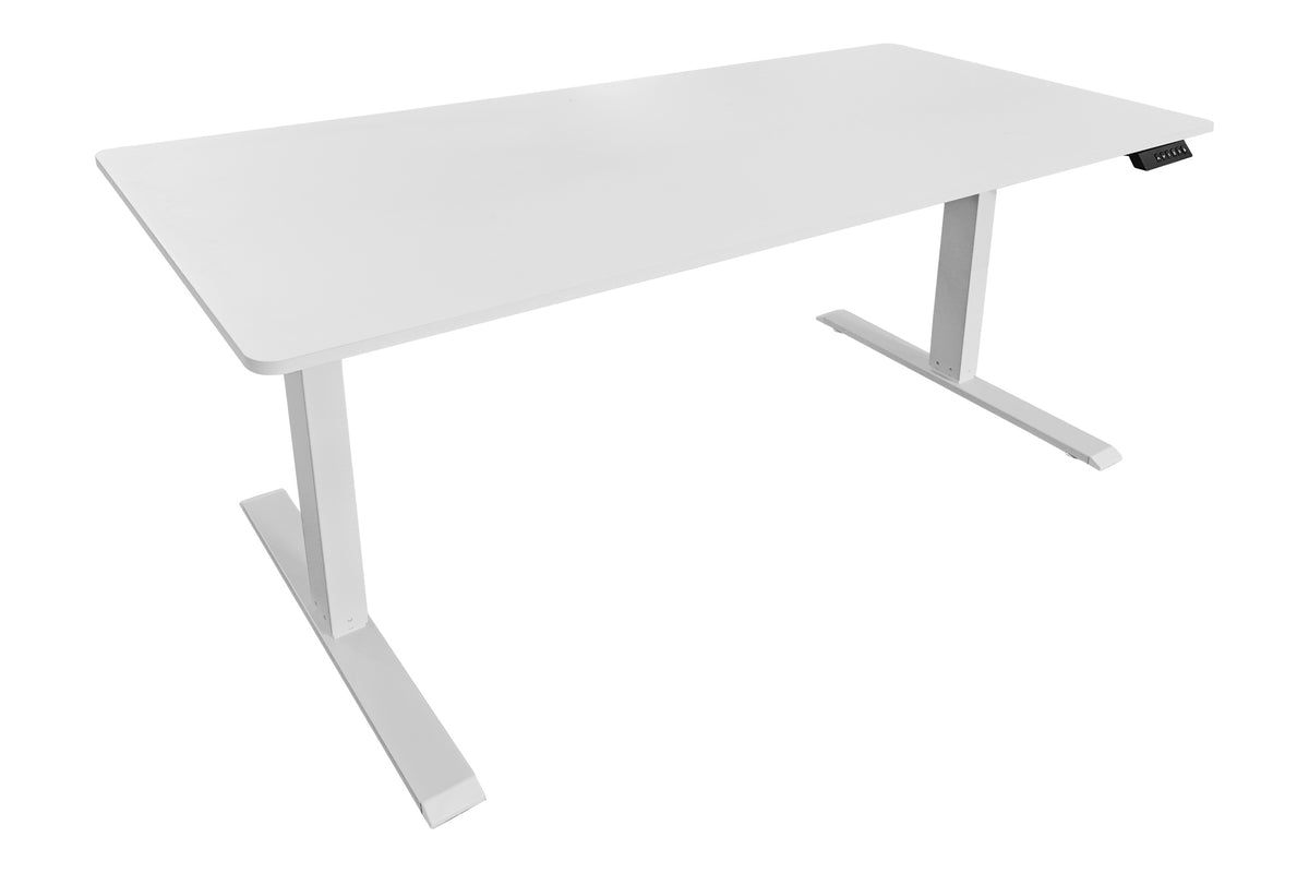 Kancelářský stůl WHITE DESK 140cm elektricky výškově nastavitelný