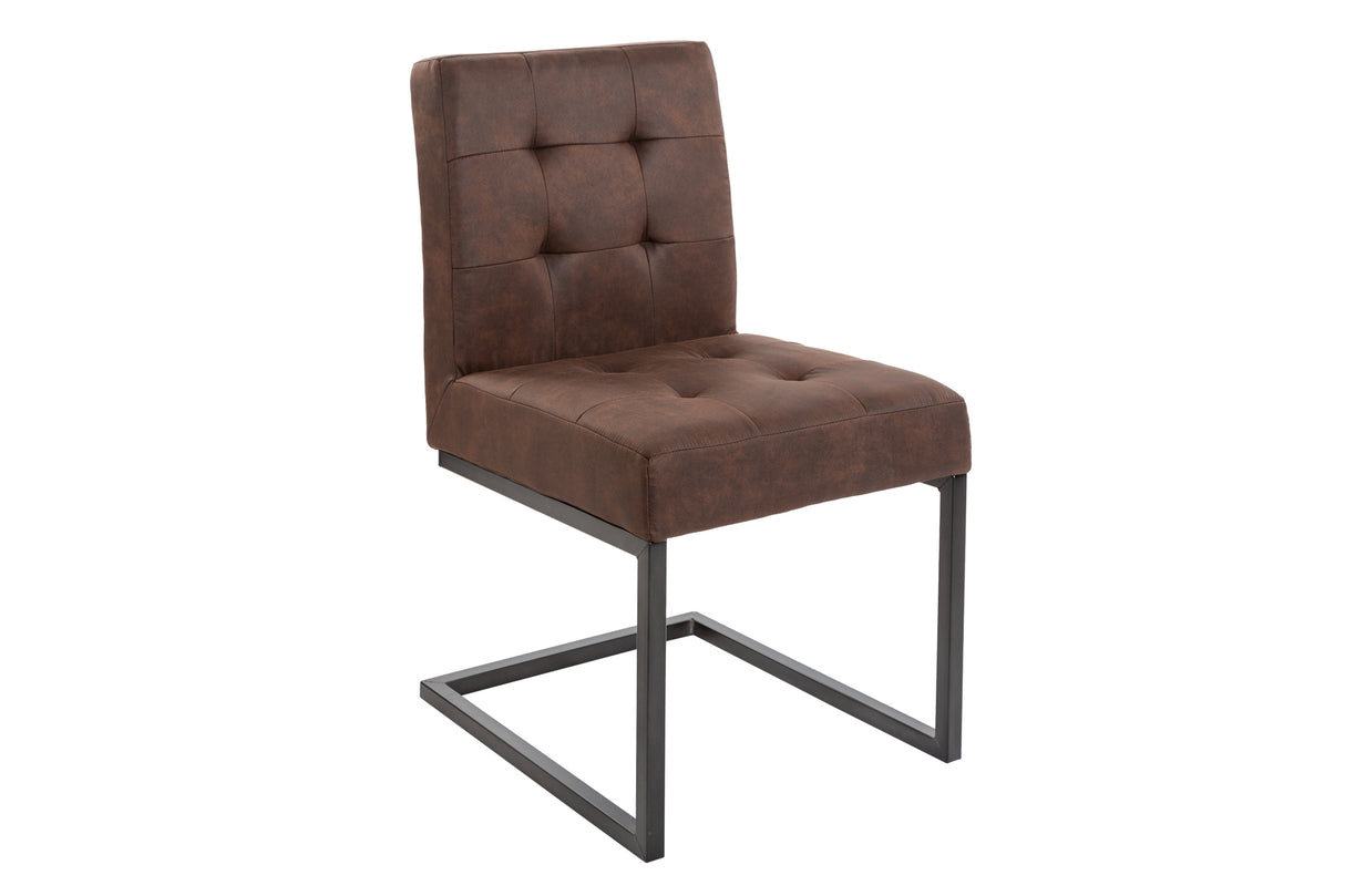 Cantilever chair RIDER microfibre vintage brown