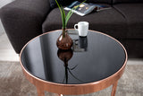 Side table ART DECO 50cm copper black