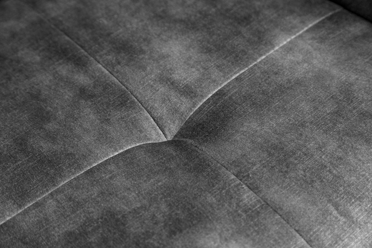 Drehstuhl EUPHORIA drehbar 180° mit Armlehnen Samt dunkelgrau