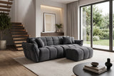 Hocker CLOUD 100cm Samt grau