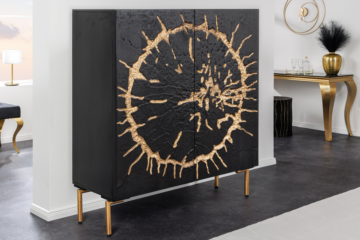 Highboard CIRCLE 120cm mango wood black