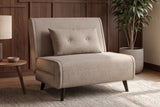 Sleeping chair SMART MULTIFUNCTION 100cm velvet champagne
