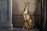 Skulptur WINDHUND 70cm Aluminium gold