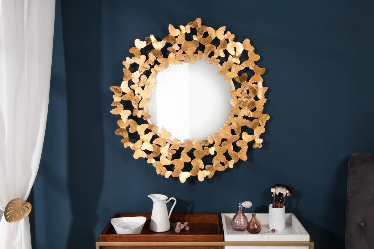 Wall decoration mirror BUTTERFLY 78cm gold