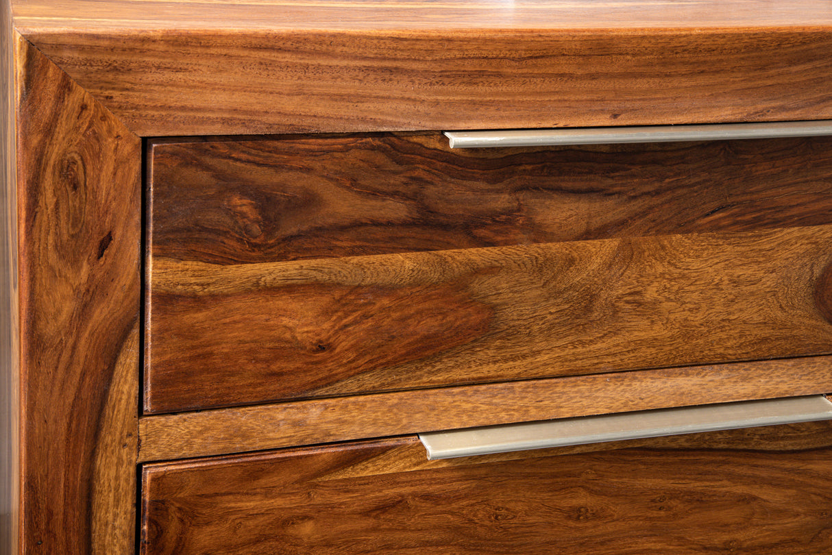 Dresser PURE 100cm sheesham wood brown stone finish