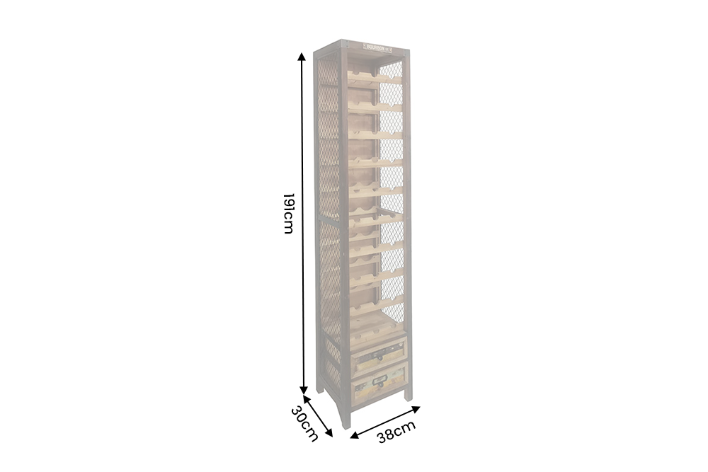 Weinregal BODEGA 190cm Kiefer Natur