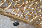 Coffee table LEAF 80cm metal gold handmade