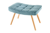 Stool SCANDINAVIA 40cm textured fabric blue