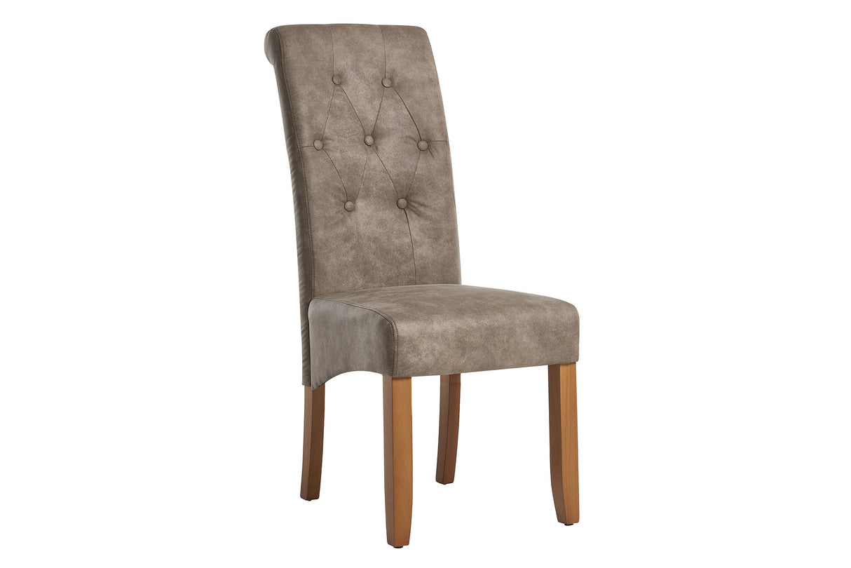 Chair CASA w/ neck roll microfibre taupe
