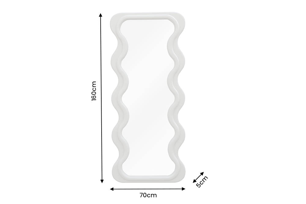 Wall mirror CURVY 160cm greige