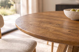 Esstisch ART WOOD Ø 120cm rund Mangoholz braun honigfarbenes Finish