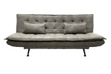 Sofa bed JAZZ 195cm 3-seater microfibre taupe
