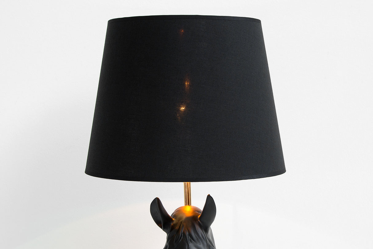 Stehlampe BLACK BEAUTY 130cm schwarzes Pferd