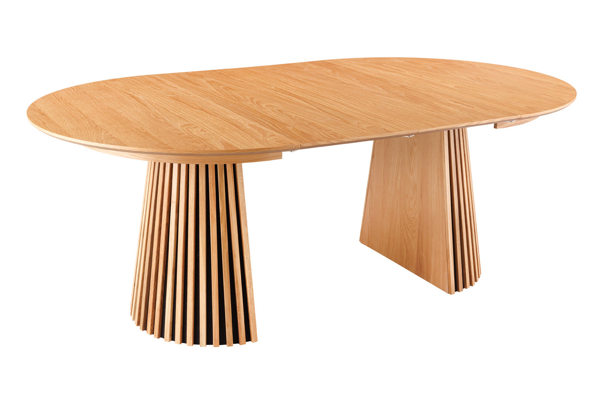 Dining table VALHALLA WOOD round 120-160-200cm extandable oak natural