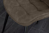 Stuhl ROADSTAR Microfaser taupe mit schwarzen Metallbeinen
