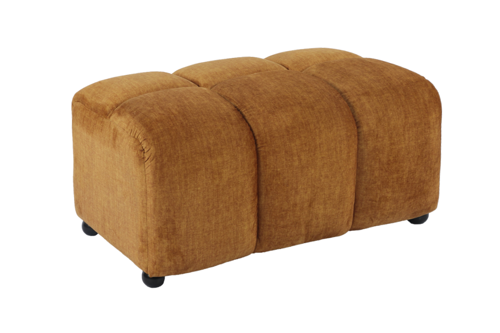 Hocker CLOUD 100cm Samt Senfgelb