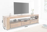 TV-Board MAKASSAR 170cm 3 drawers sheesham wood