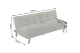 Sofa bed COCOONING 190cm 3-seater cord green