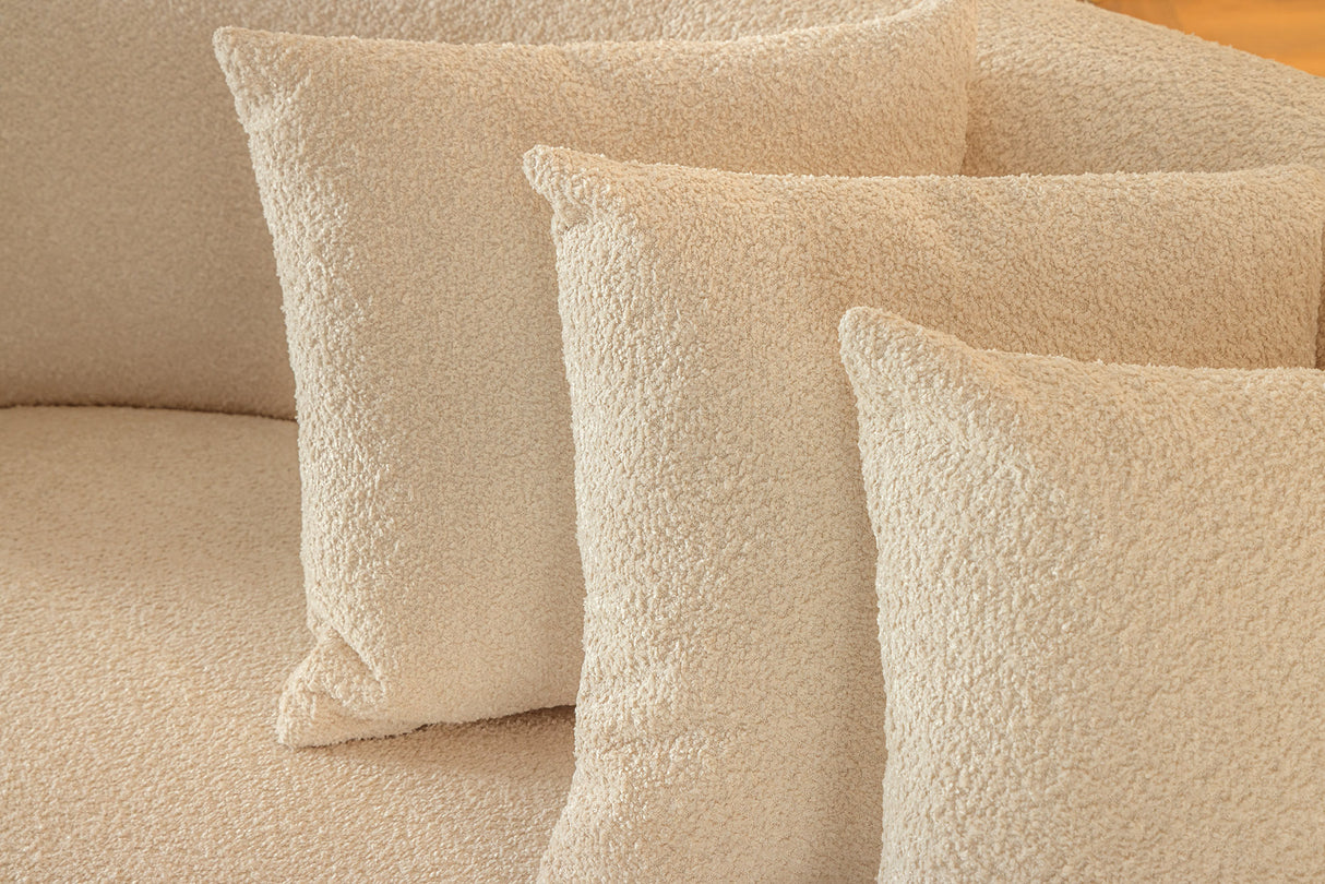 Sofa ATELIER 230cm 3-Sitzer Bouclé beige
