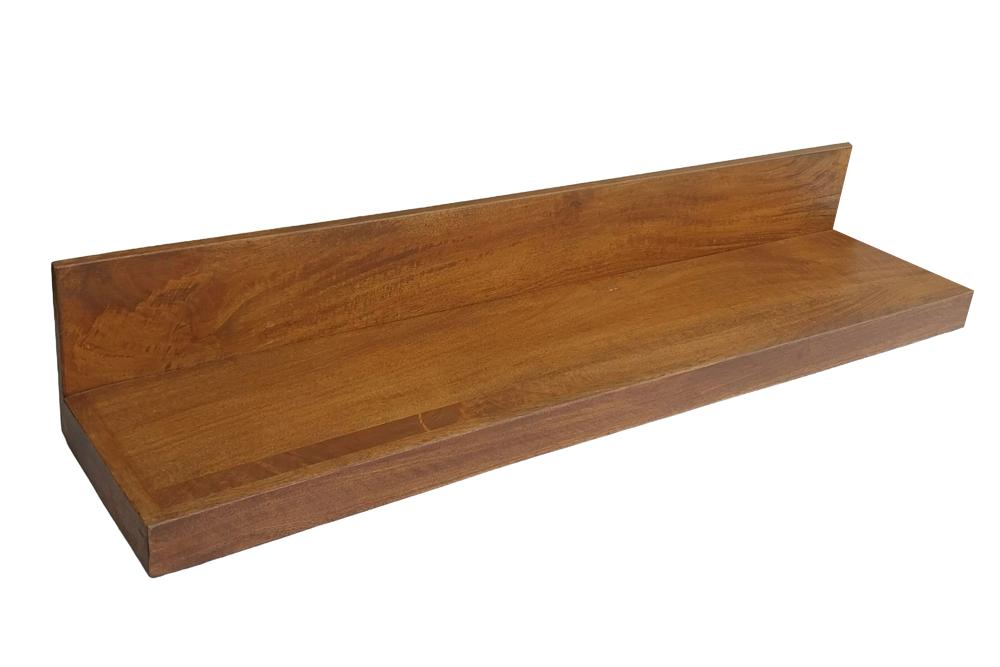 Wall shelf MAKASSAR 80cm mango wood brown honey finish