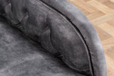 Recamiere CHESTERFIELD 170cm velvet grey