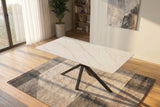 Dining table GALAXIE 160cm w/ star frame ceramic white