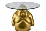 Coffee table SUMO 55cm round glass gold
