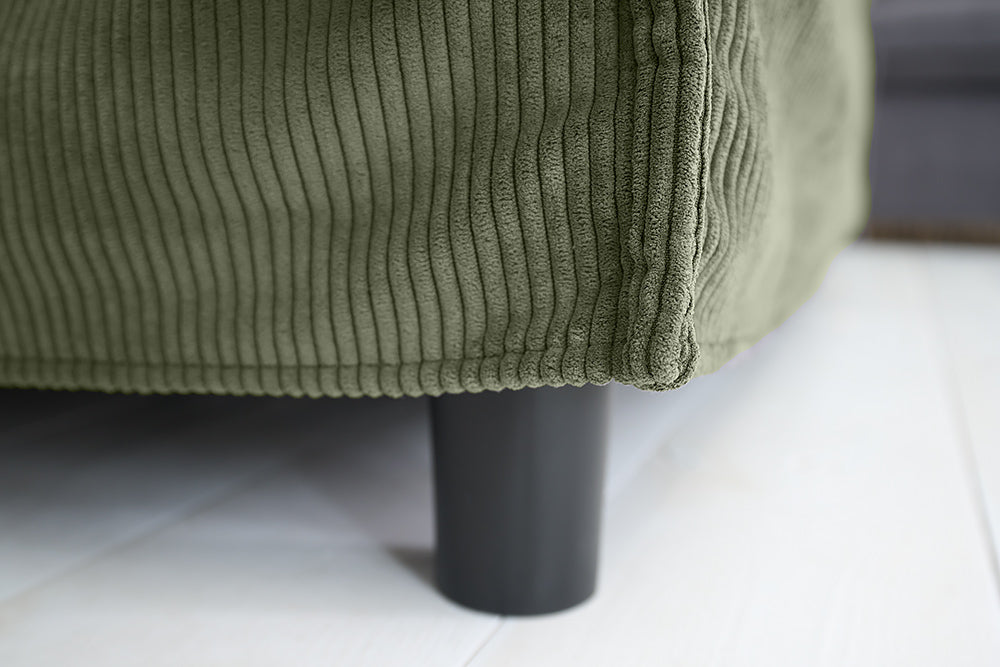 Hocker HEAVEN 100cm, abnehmbarer Bezug, Kordel grün