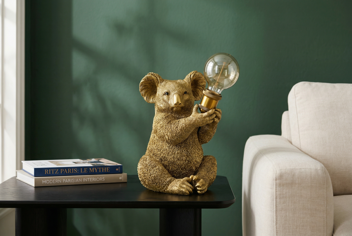 Tischleuchte KOALA 30 cm Goldskulptur
