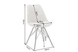 Stuhl SCANDINAVIA MEISTERSTÜCK Chenille-Leopardenmuster beige-grau