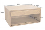Bedside table PURE 50cm hanging mango wood brown honey finish