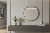 Wall mirror PORTRAIT 75cm round aluminium gold
