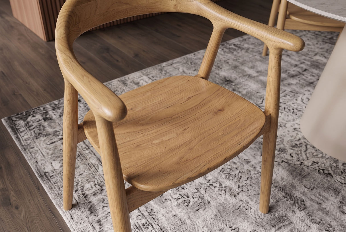 Chair KENNEDY w/ armrests sungkai wood natural