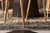 Chair VALHALLA WOOD w/ armrests artificial leather black and oak wood natural