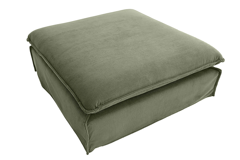 Hocker HEAVEN 100cm, abnehmbarer Bezug, Kordel grün
