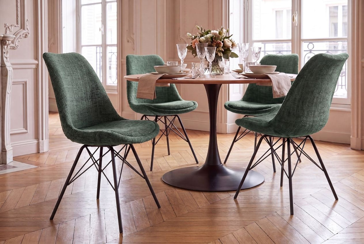 Chair SCANDINAVIA MEISTERSTÜCK  textured fabric green