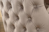 Chair CASTLE DELUXE w/ lion´s head handle velvet cappucchino legs black in chesterfield style
