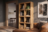 Shelf MAKASSAR 180cm 8 open compartments mango wood brown honey finish