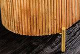 Sideboard TRES CHIC 105cm Mangoholz natur mit weißer Marmorplatte und goldenen Griffen