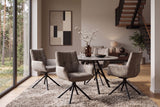 Drehstuhl SIGNATURE 360° drehbar m. Armlehnen Federkern Samt taupe