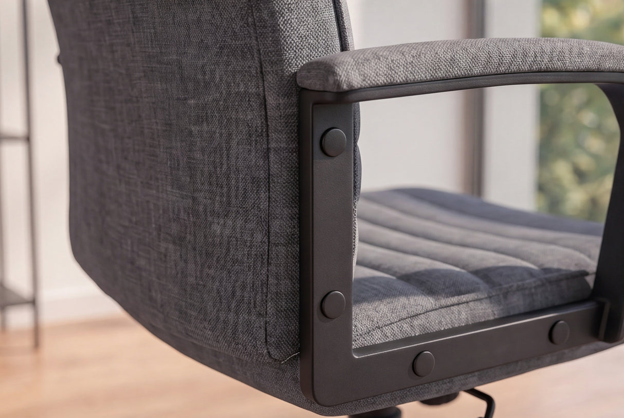 Bürostuhl LAZIO 49-59cm mit Wippfunktion Samtbezug Vogue Velours Anthrazit