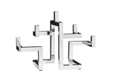 Candleholder ABSTRACT 50cm 5 flames silver