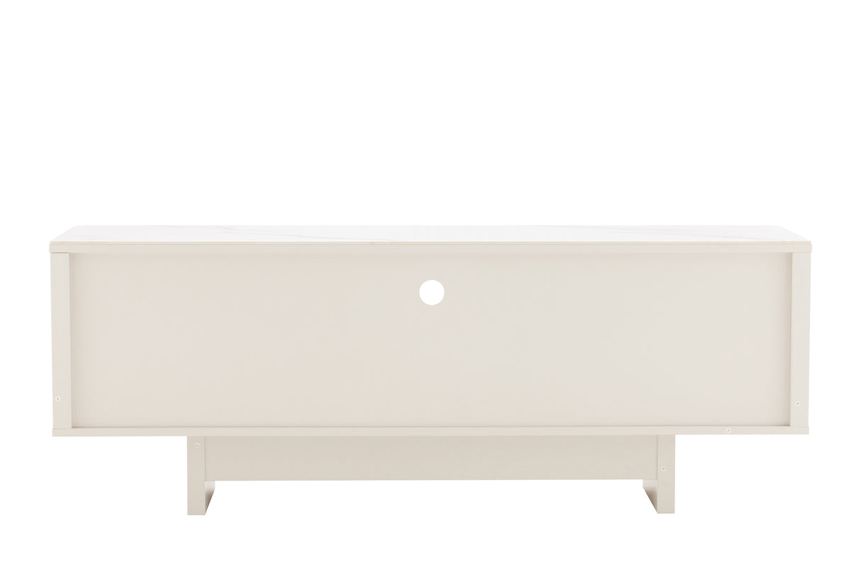 TV Board SAVOY 150cm 3D w/ white marble ceramic top