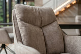 Swivel chair PROMETHEUS rotatable 180° w/ armrests vogue velour velvet taupe
