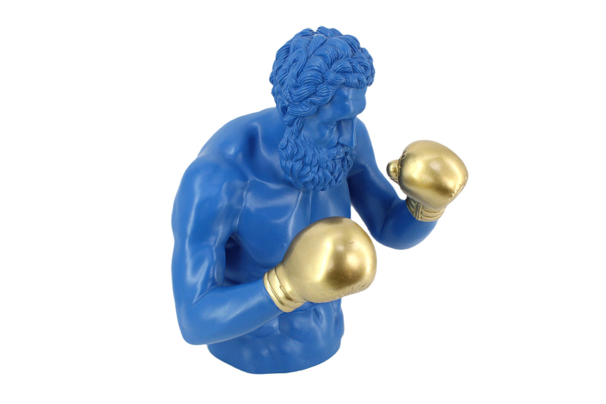 Decoration figure BOXER 50cm blue gold