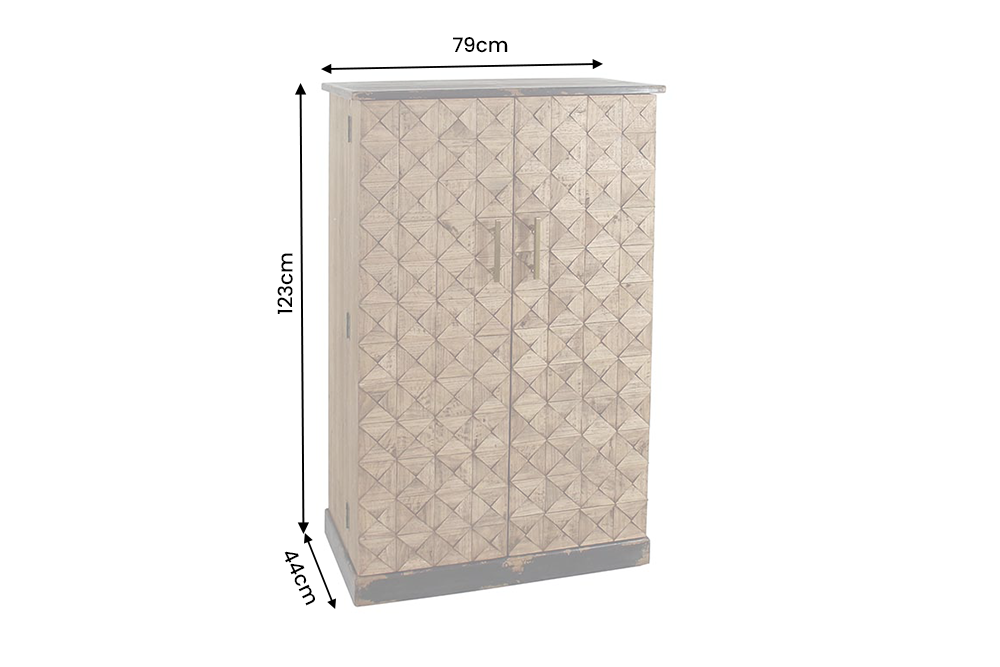 Barschrank BODEGA 120cm Kiefer Naturholz