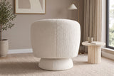 Sessel BOSSA NOVA 360° drehbar Bouclé weiß