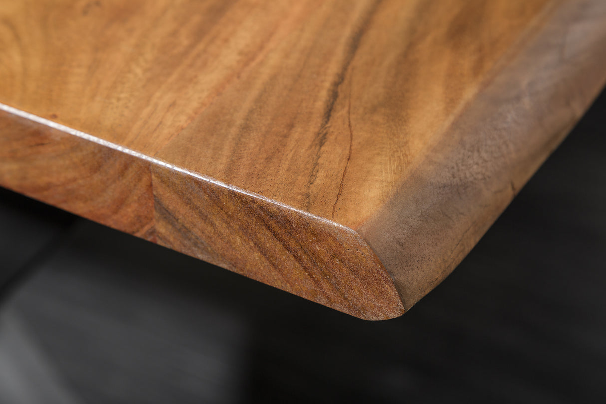 Dining table MAMMUT 160cm X-legs 35mm massive acacia wood