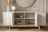 Sideboard SAVOY 180 cm 3D mit weißer Marmorkeramikplatte
